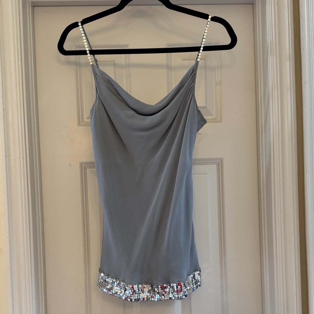 The Limited Gray Camisole with Sequin Accents